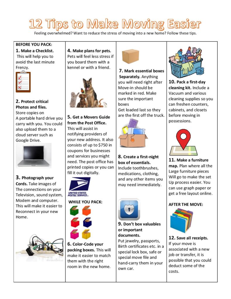 Feeling overwhelmed tips to make moving easier-page